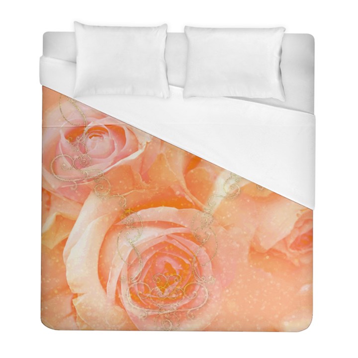 Flower Power, Wonderful Roses, Vintage Design Duvet Cover (Full/ Double Size)