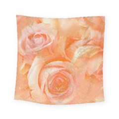 Flower Power, Wonderful Roses, Vintage Design Square Tapestry (small) by FantasyWorld7