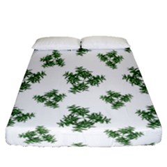 Nature Motif Pattern Design Fitted Sheet (queen Size) by dflcprints