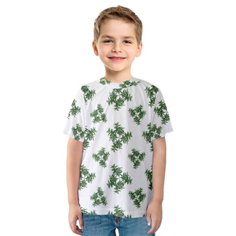 Nature Motif Pattern Design Kids  Sport Mesh Tee by dflcprints