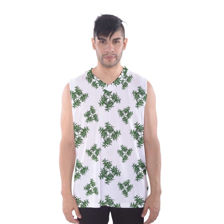 Nature Motif Pattern Design Men s Basketball Tank Top