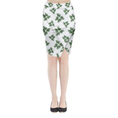 Nature Motif Pattern Design Midi Wrap Pencil Skirt by dflcprints