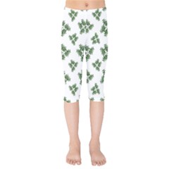 Nature Motif Pattern Design Kids  Capri Leggings 