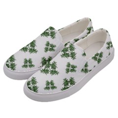 Nature Motif Pattern Design Men s Canvas Slip Ons