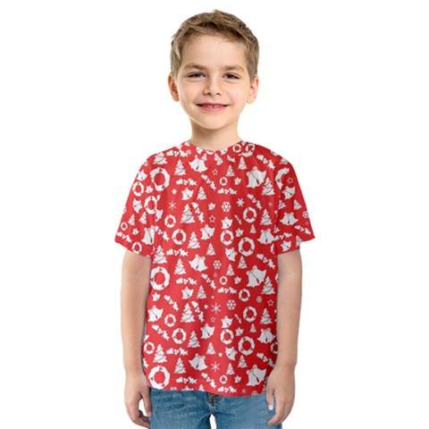 Xmas Pattern Kids  Sport Mesh Tee by Valentinaart