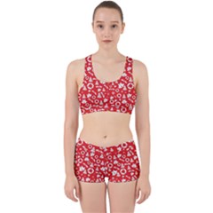 Xmas Pattern Work It Out Sports Bra Set