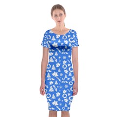 Xmas Pattern Classic Short Sleeve Midi Dress by Valentinaart