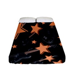 Guitar Star Rain Fitted Sheet (full/ Double Size) by SpaceyQT