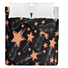 Guitar Star Rain Duvet Cover Double Side (queen Size) by SpaceyQT