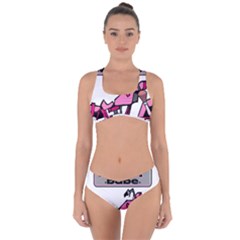 Biker Babe Criss Cross Bikini Set by SpaceyQT