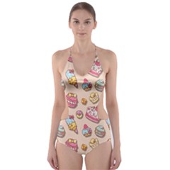 Sweet Pattern Cut-out One Piece Swimsuit by Valentinaart