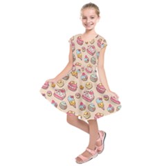 Sweet Pattern Kids  Short Sleeve Dress