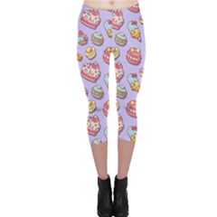 Sweet Pattern Capri Leggings  by Valentinaart