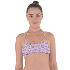 Sweet Pattern Halter Bandeau Bikini Top by Valentinaart