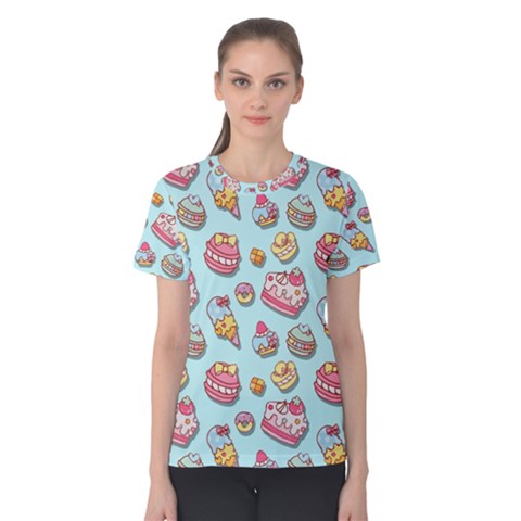 Sweet Pattern Women s Cotton Tee by Valentinaart