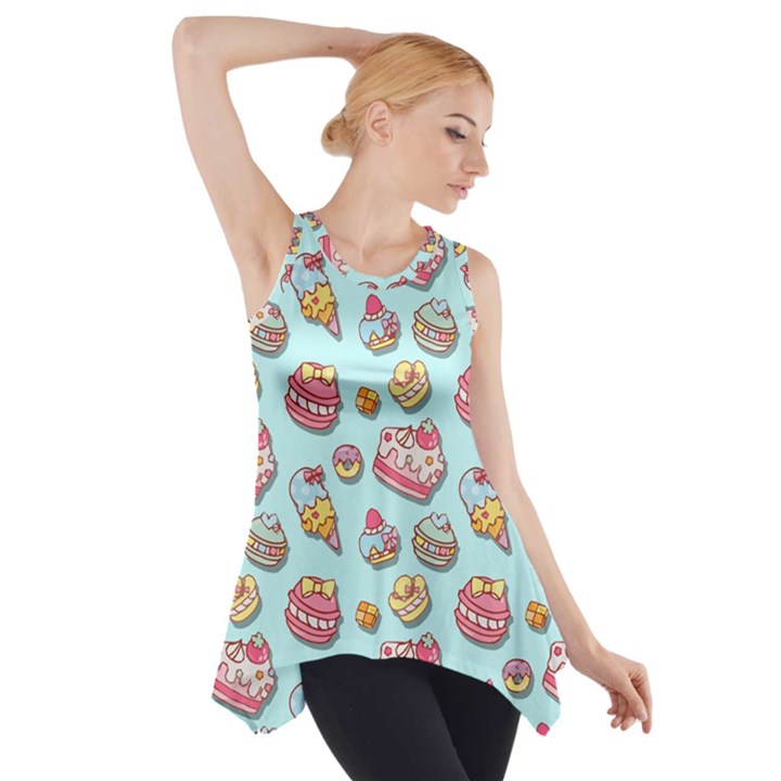 Sweet pattern Side Drop Tank Tunic