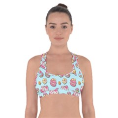 Sweet Pattern Cross Back Sports Bra