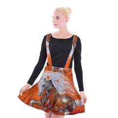 Steampunk, Wonderful Wild Steampunk Horse Suspender Skater Skirt by FantasyWorld7