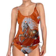 Steampunk, Wonderful Wild Steampunk Horse Tankini Set by FantasyWorld7