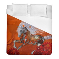 Steampunk, Wonderful Wild Steampunk Horse Duvet Cover (full/ Double Size) by FantasyWorld7