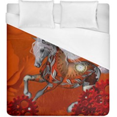 Steampunk, Wonderful Wild Steampunk Horse Duvet Cover (king Size) by FantasyWorld7