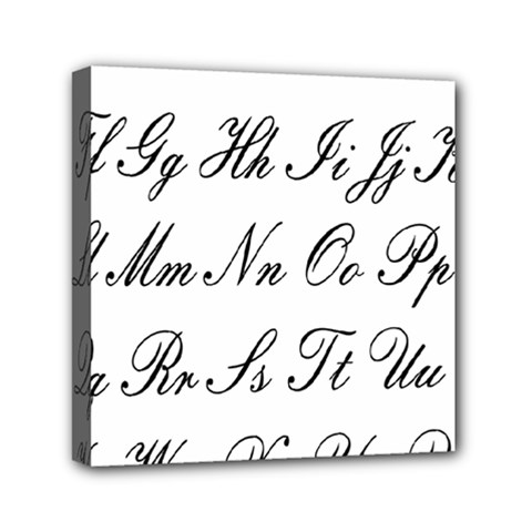 Alphabet Embassy Font Mini Canvas 6  x 6 