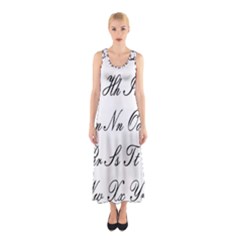 Alphabet Embassy Font Sleeveless Maxi Dress