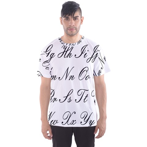 Alphabet Embassy Font Men s Sports Mesh Tee by Mariart