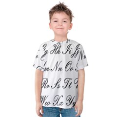 Alphabet Embassy Font Kids  Cotton Tee