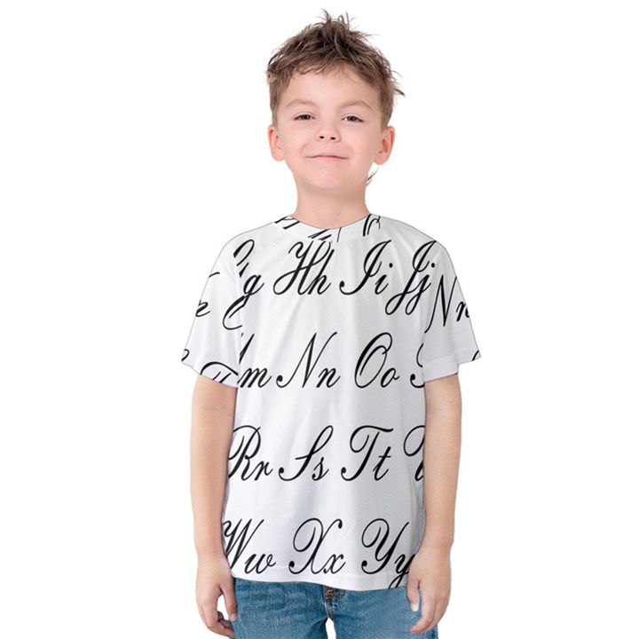 Alphabet Embassy Font Kids  Cotton Tee