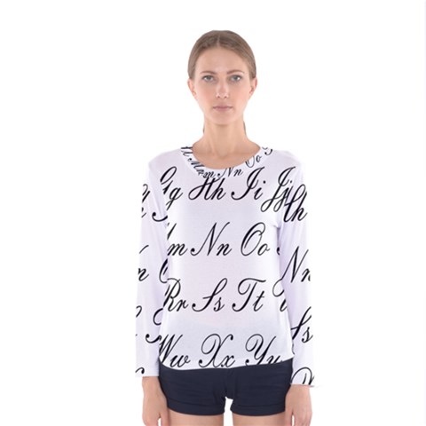 Alphabet Embassy Font Women s Long Sleeve Tee by Mariart