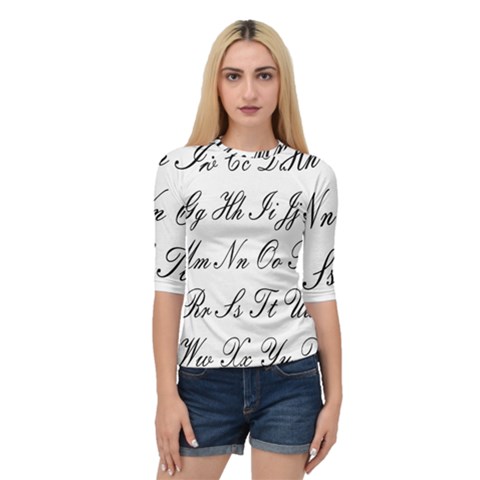 Alphabet Embassy Font Quarter Sleeve Raglan Tee by Mariart