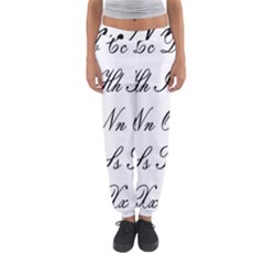 Alphabet Embassy Font Women s Jogger Sweatpants