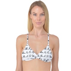 Alphabet Embassy Font Reversible Tri Bikini Top