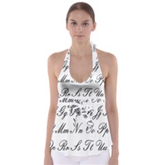 Alphabet Embassy Font Babydoll Tankini Top by Mariart