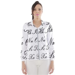 Alphabet Embassy Font Wind Breaker (Women)