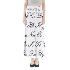 Alphabet Embassy Font Full Length Maxi Skirt