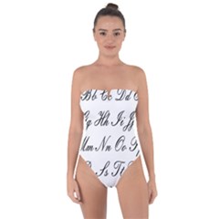 Alphabet Embassy Font Tie Back One Piece Swimsuit