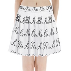 Alphabet Embassy Font Pleated Mini Skirt by Mariart