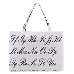 Alphabet Embassy Font Zipper Medium Tote Bag