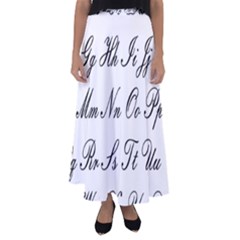 Alphabet Embassy Font Flared Maxi Skirt