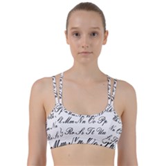 Alphabet Embassy Font Line Them Up Sports Bra