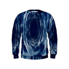 Worm Hole Line Space Blue Kids  Sweatshirt by Mariart