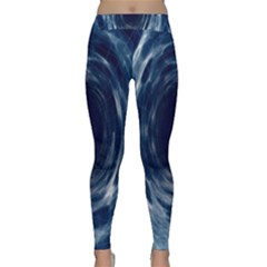 Worm Hole Line Space Blue Classic Yoga Leggings by Mariart