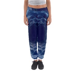 Worm Hole Line Space Blue Women s Jogger Sweatpants by Mariart