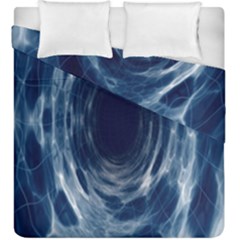 Worm Hole Line Space Blue Duvet Cover Double Side (king Size)