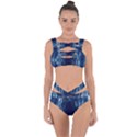 Worm Hole Line Space Blue Bandaged Up Bikini Set  View1