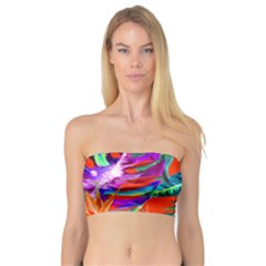 Aloha Hawaiian Flower Floral Sexy Summer Orange Bandeau Top