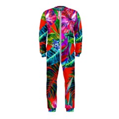 Aloha Hawaiian Flower Floral Sexy Summer Orange Onepiece Jumpsuit (kids) by Mariart