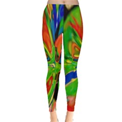 Acrobat Wormhole Transmitter Monument Socialist Reality Rainbow Leggings  by Mariart